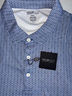 Kenneth Cole Awearness men’s wearhouse Micro-Pattern Polo golf collared top